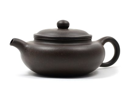 Глиняный чайник в форме Бань Фу (扁腹), исинская глина, 170 мл.