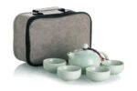 Чайный набор керамический св. зеленый (чемоданчик), 5 предметов
